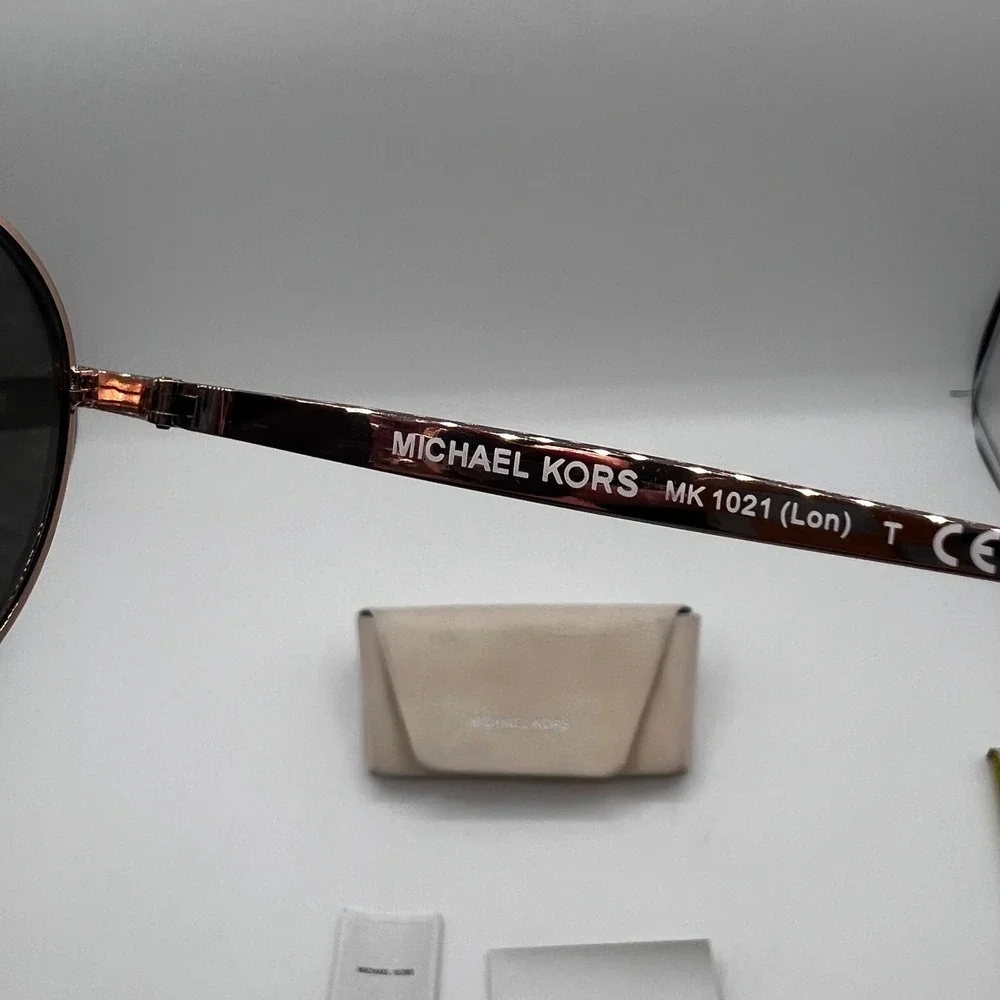 Michael Kors MK 1021 Lon 11166G‎ Rose Gold 53-18-140 3N Sunglasses With Case